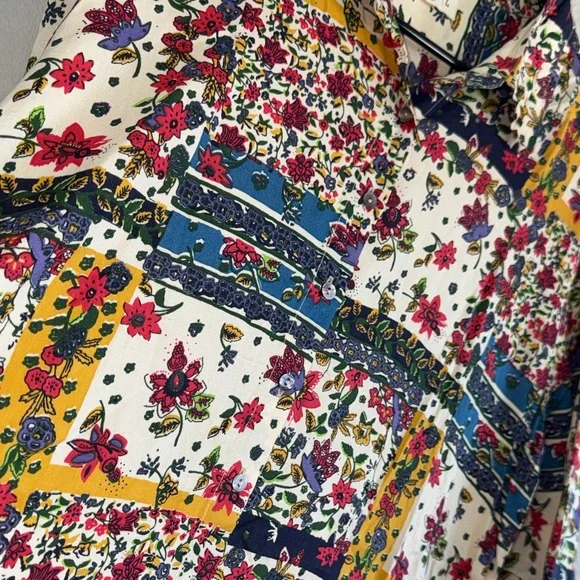 Natural Life Georgia Floral Patchwork Shirt Dress | Size L | NWOT - Picture 8 of 9